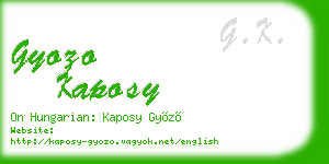 gyozo kaposy business card