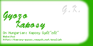 gyozo kaposy business card